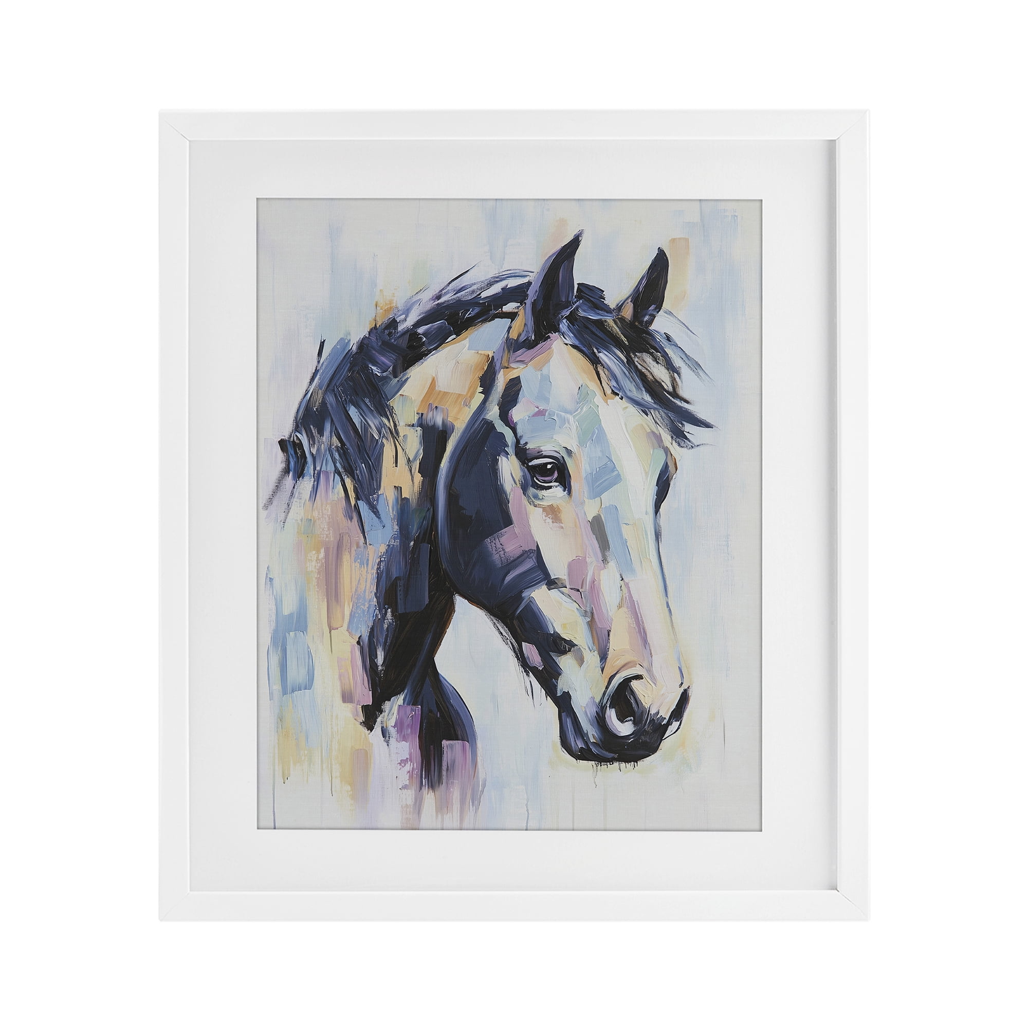 Stupell Industries Vivid Equine Portrait White Framed Print Under Glass, design by Svetlana Aleynikova