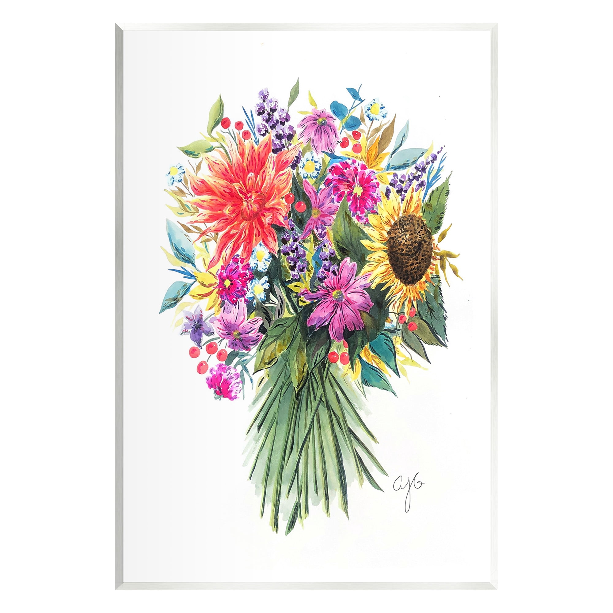 Stupell Industries Vivid Flower Bunches Botanical & Floral Painting Unframed Art Print Wall Art, 10 x 15