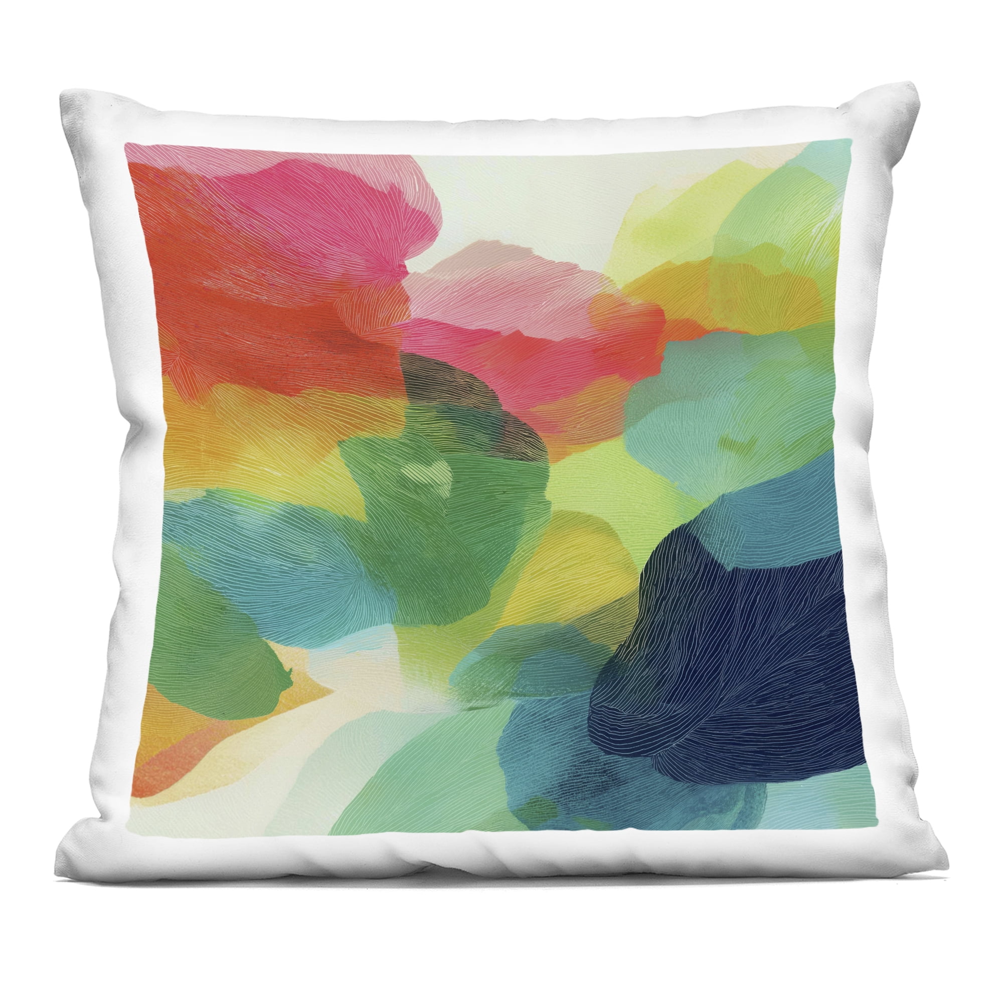 Stupell Industries Vivid Flowing Color Field Decorative Printed Throw Pillow, design by Chromatic Storm Studio, 18 x 7 x 18