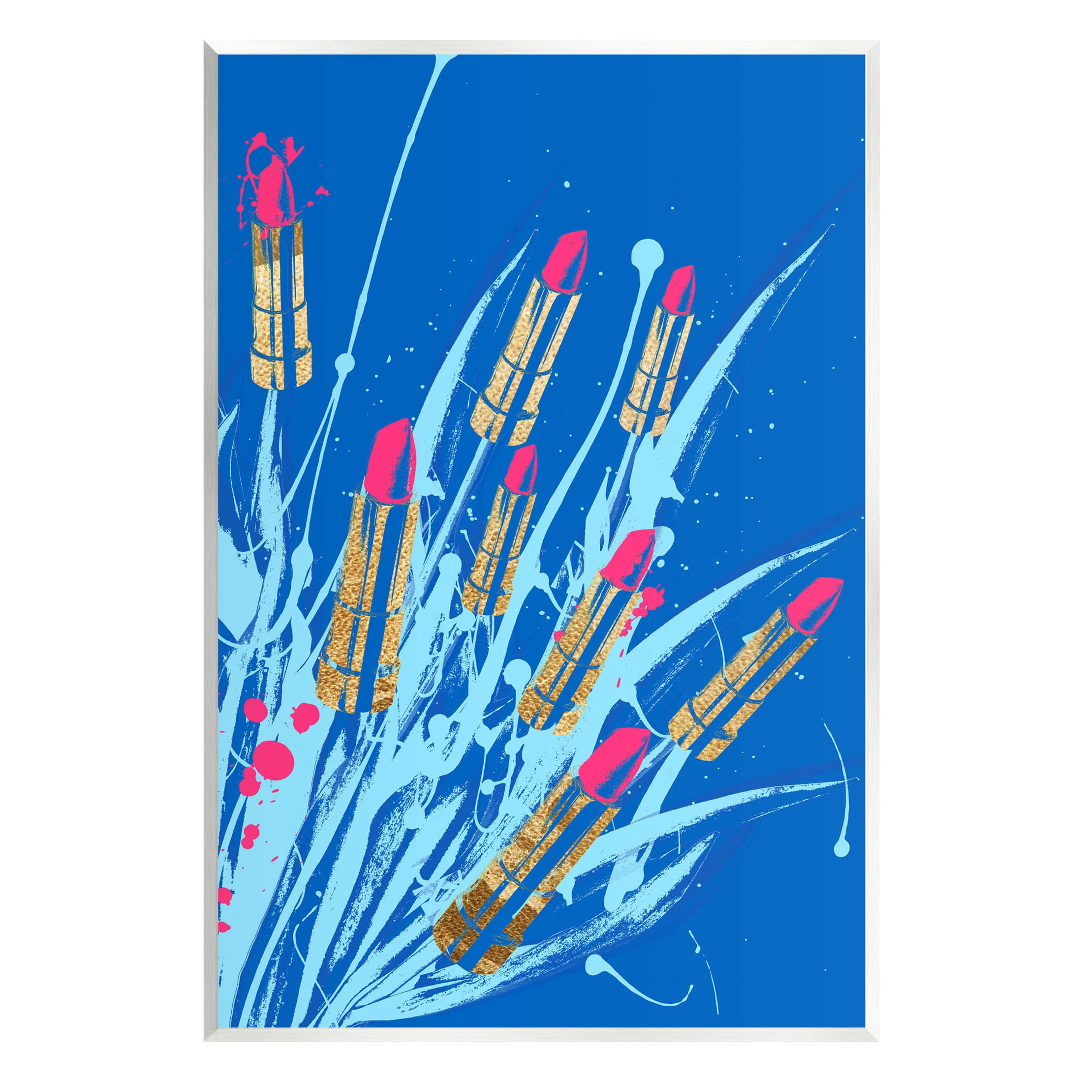 Stupell Industries Vivid Glam Lipstick Arrangement Graphic Art Unframed Art Print Wall Art, Design by Lil' Rue