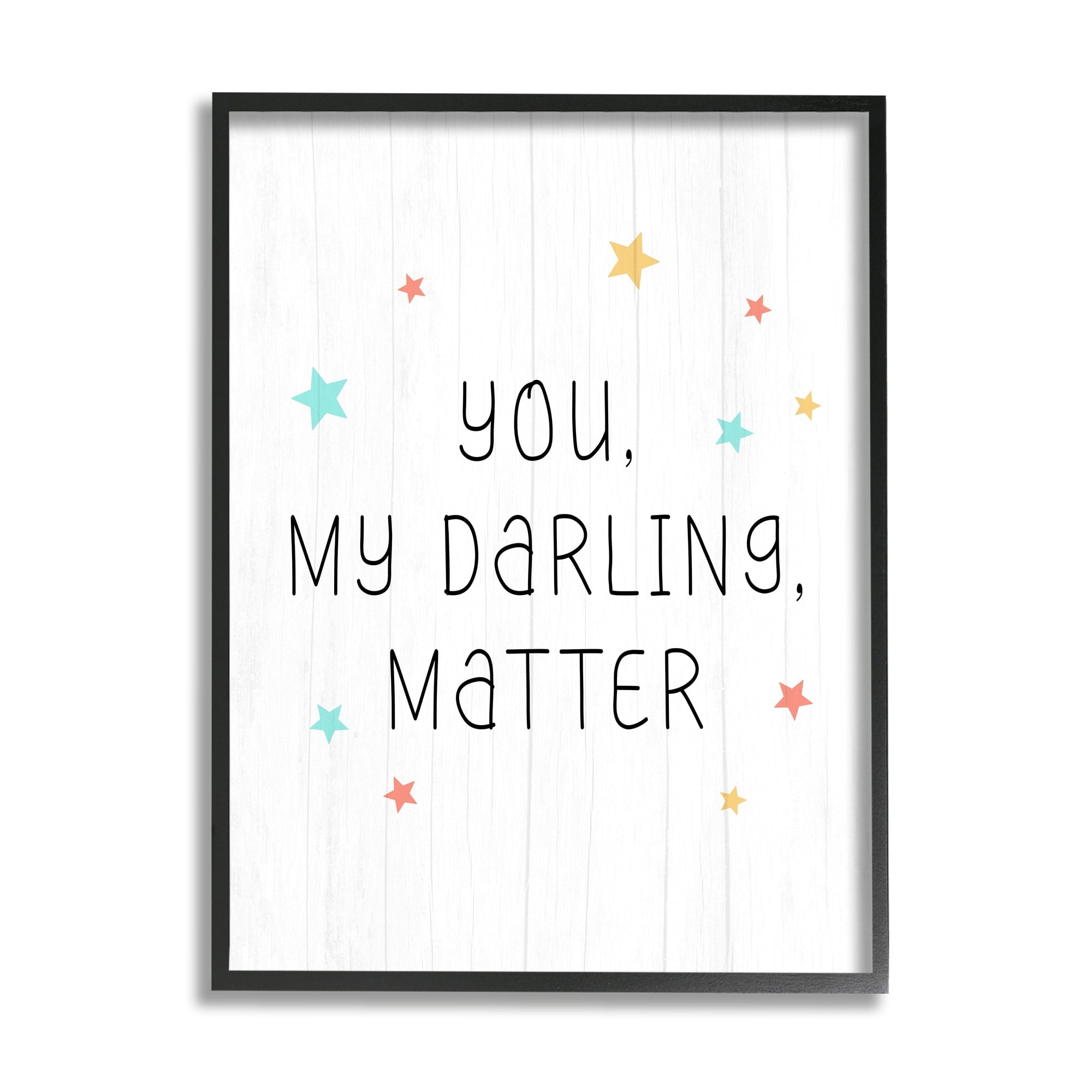 Stupell Industries Vivid Hues You Darling Matter Striped Patterned Sign,11 x 14, Design by Daphne Polselli