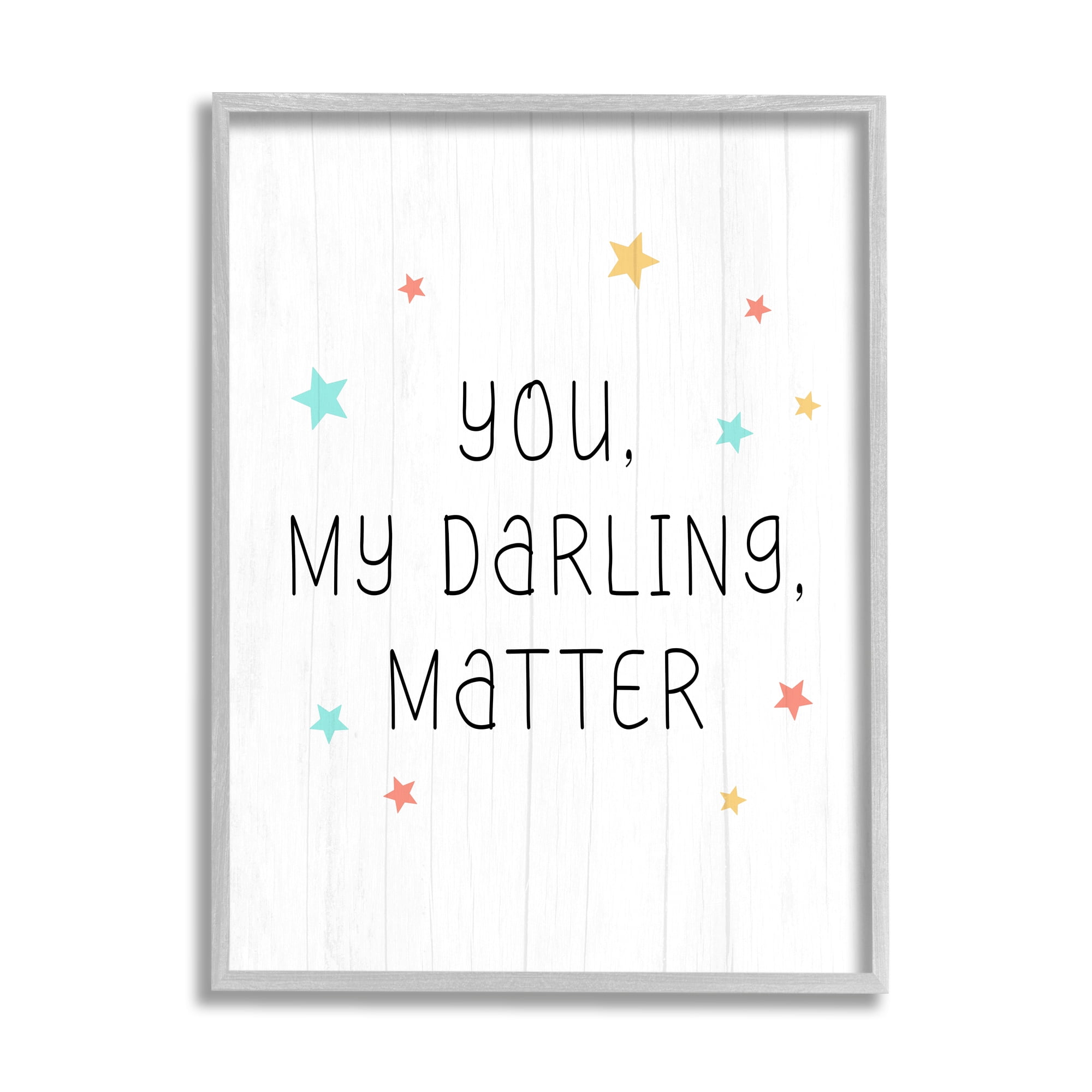 Stupell Industries Vivid Hues You Darling Matter Striped Patterned Sign,16 x 20, Design by Daphne Polselli
