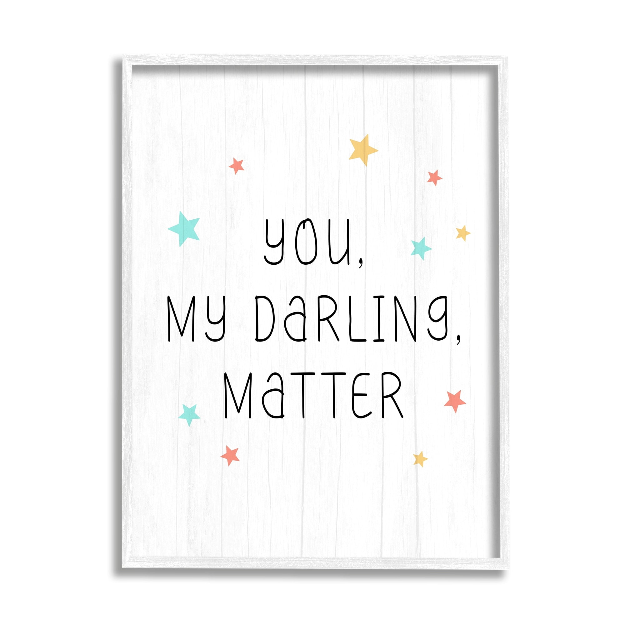 Stupell Industries Vivid Hues You Darling Matter Striped Patterned Sign,16 x 20, Design by Daphne Polselli