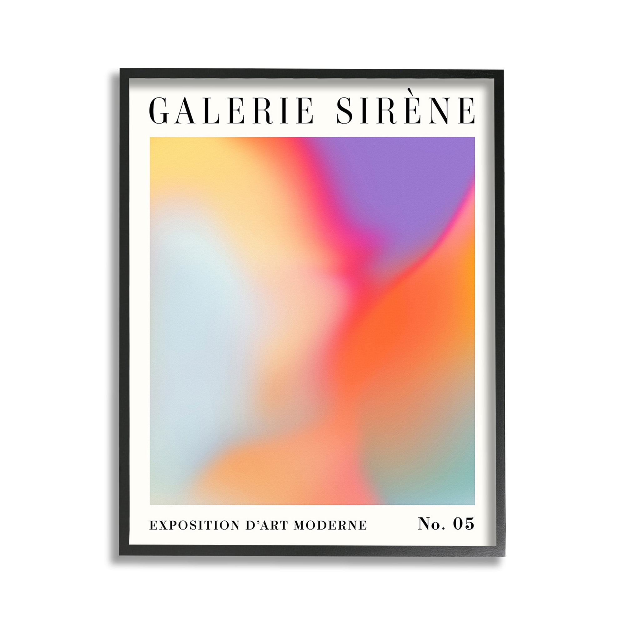 Stupell Industries Vivid Light Flare Pattern Abstract Painting Black Framed Art Print Wall Art, 11 x 14