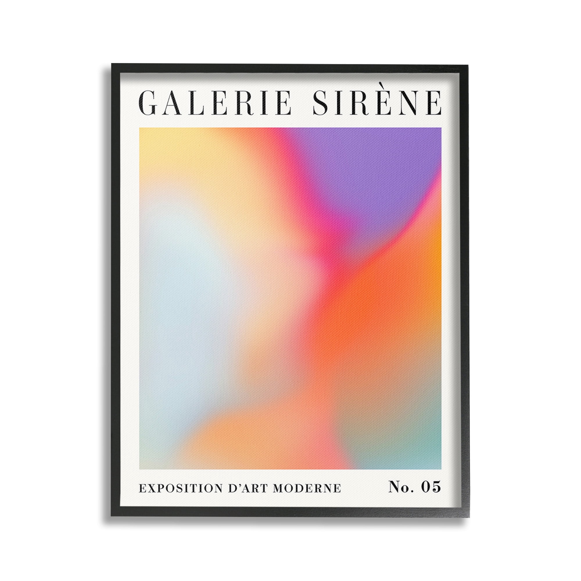 Stupell Industries Vivid Light Flare Pattern Abstract Painting Black Framed Art Print Wall Art, 16 x 20