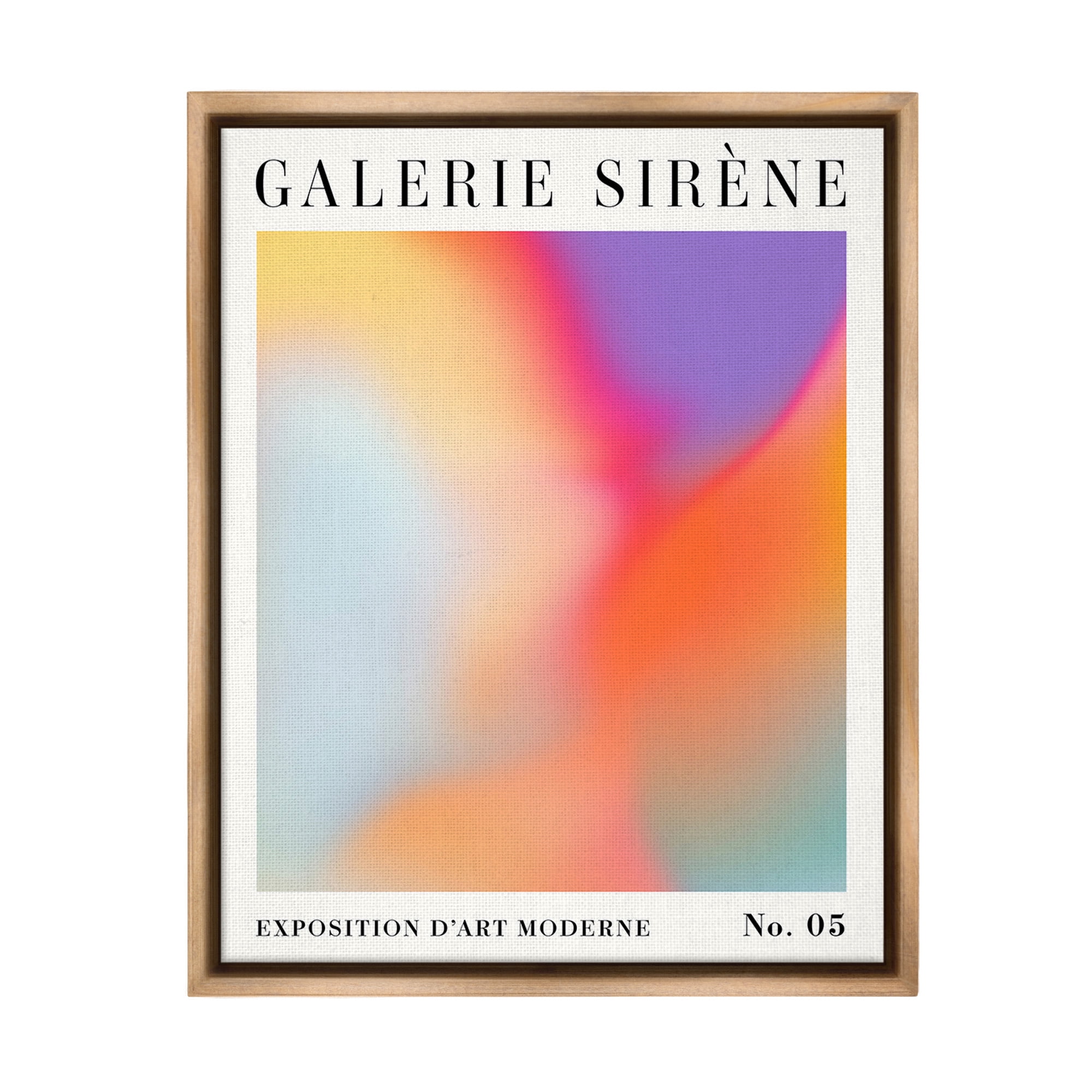 Stupell Industries Vivid Light Flare Pattern Abstract Painting Brown Floater Framed Canvas Art Print Wall Art, 25 x 31