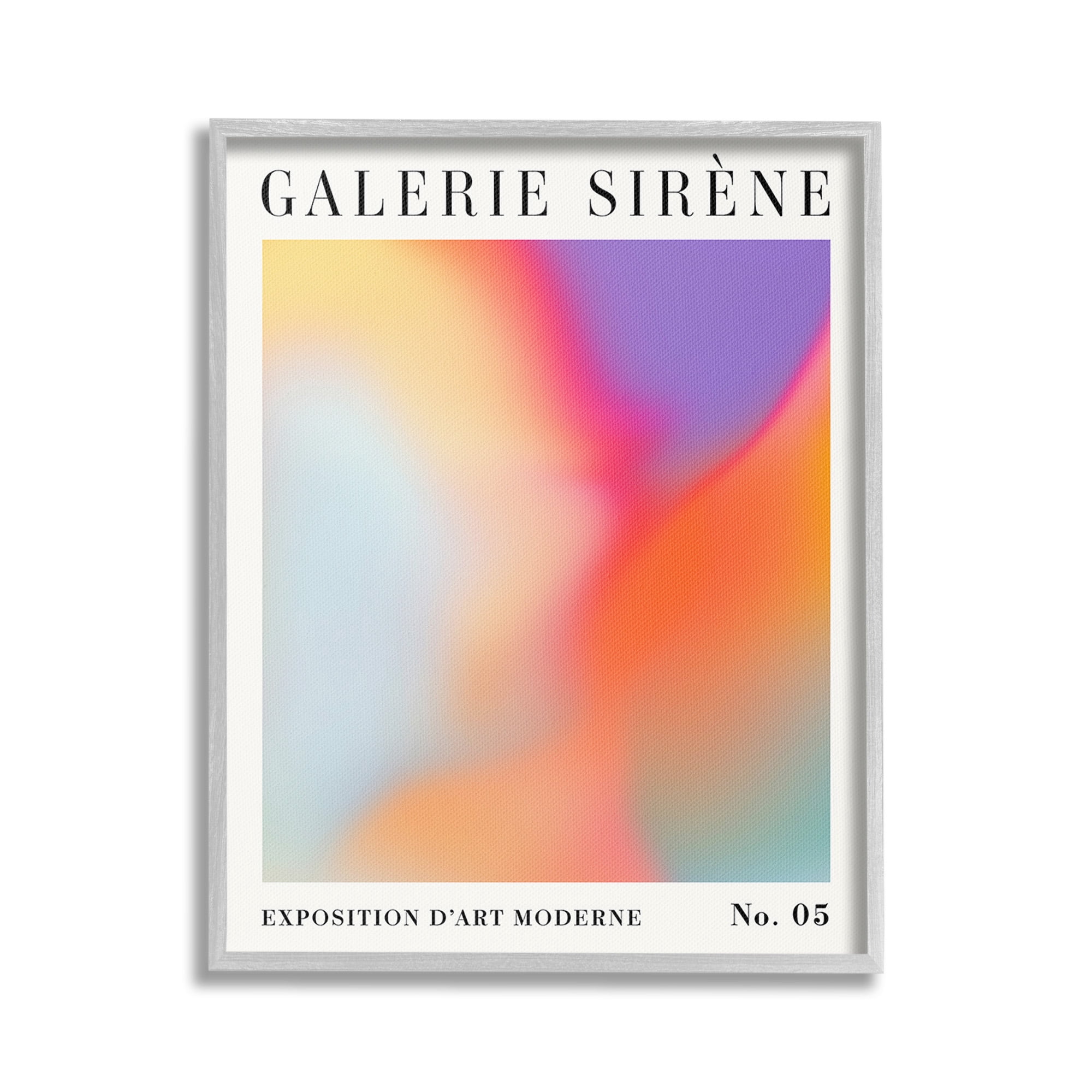 Stupell Industries Vivid Light Flare Pattern Abstract Painting Gray Framed Art Print Wall Art, 24 x 30
