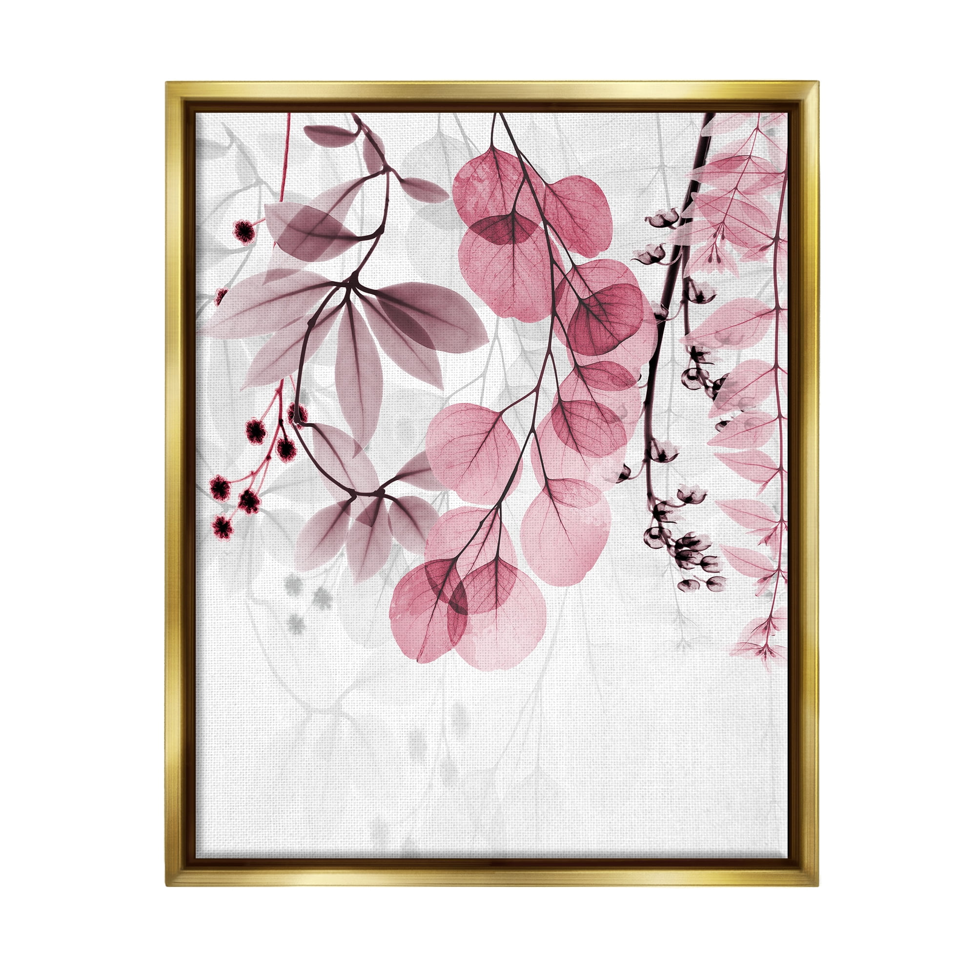 Stupell Industries Vivid Matter Botanicals Botanical & Floral Painting Gold Floater Framed Art Print Wall Art, 17 x 21