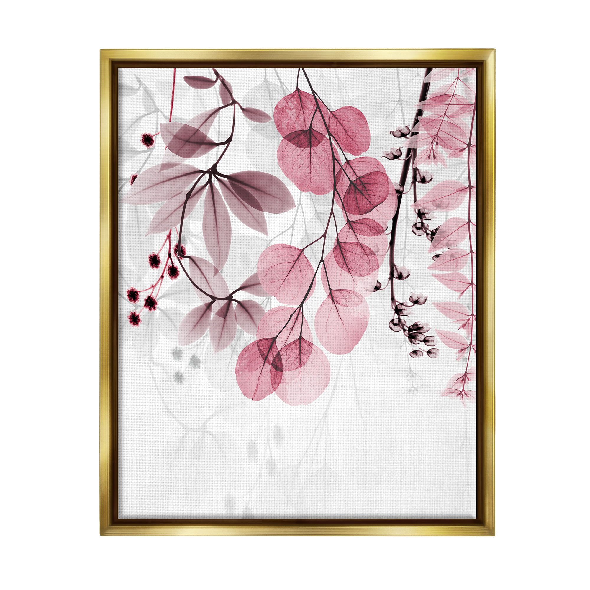 Stupell Industries Vivid Matter Botanicals Botanical & Floral Painting Gold Floater Framed Art Print Wall Art, 25 x 31