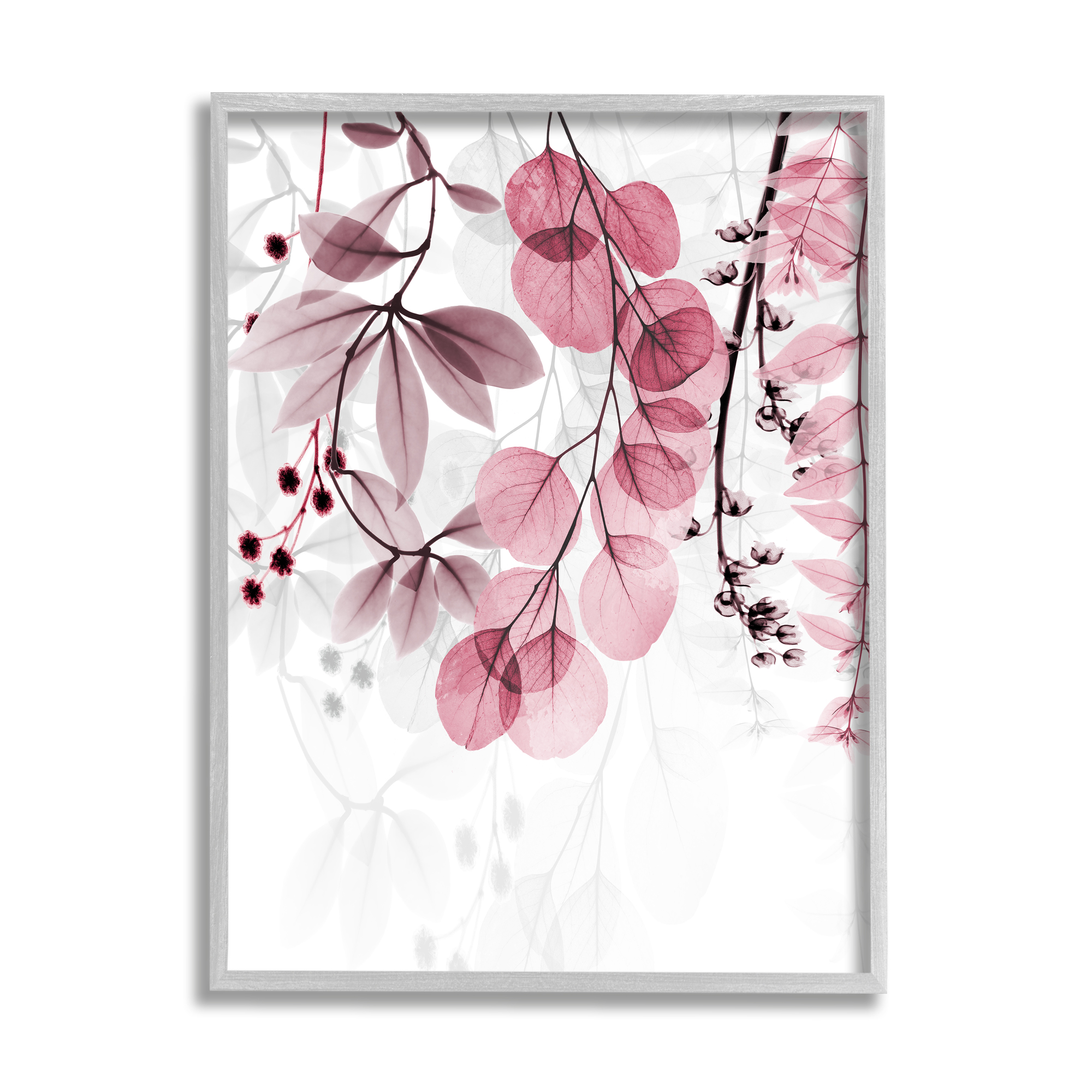 Stupell Industries Vivid Matter Botanicals Botanical & Floral Painting Gray Framed Art Print Wall Art, 24 x 30