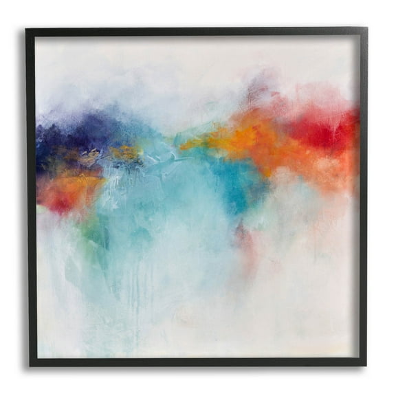 Stupell Industries Vivid Modern Bold Arrangement Painting Black Framed Art Print Wall Art, Design by Karen Hale