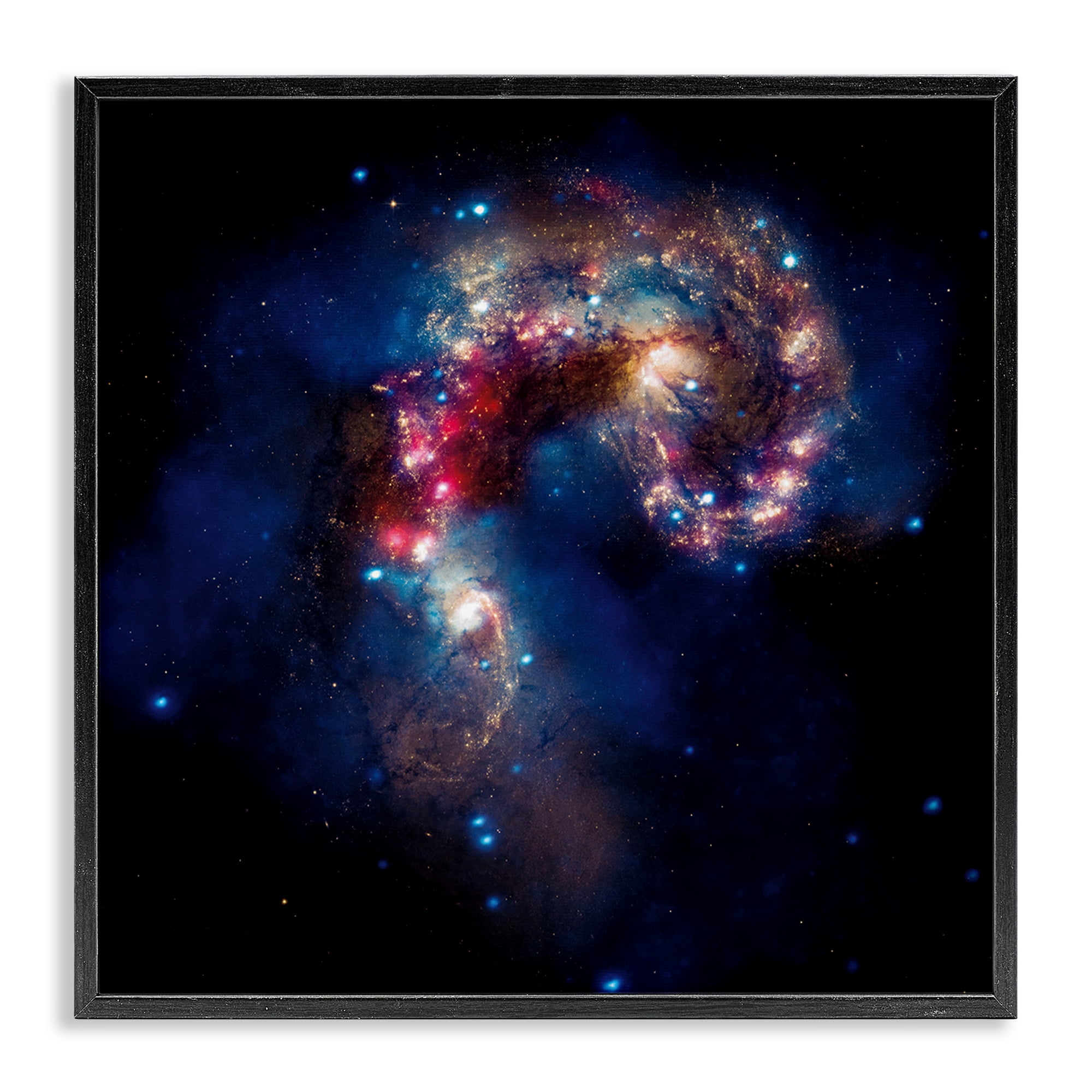 Stupell Industries Vivid Nebula Galaxy Astrology & Stars Photography Black Framed Art Print Wall Art, 12 x 12