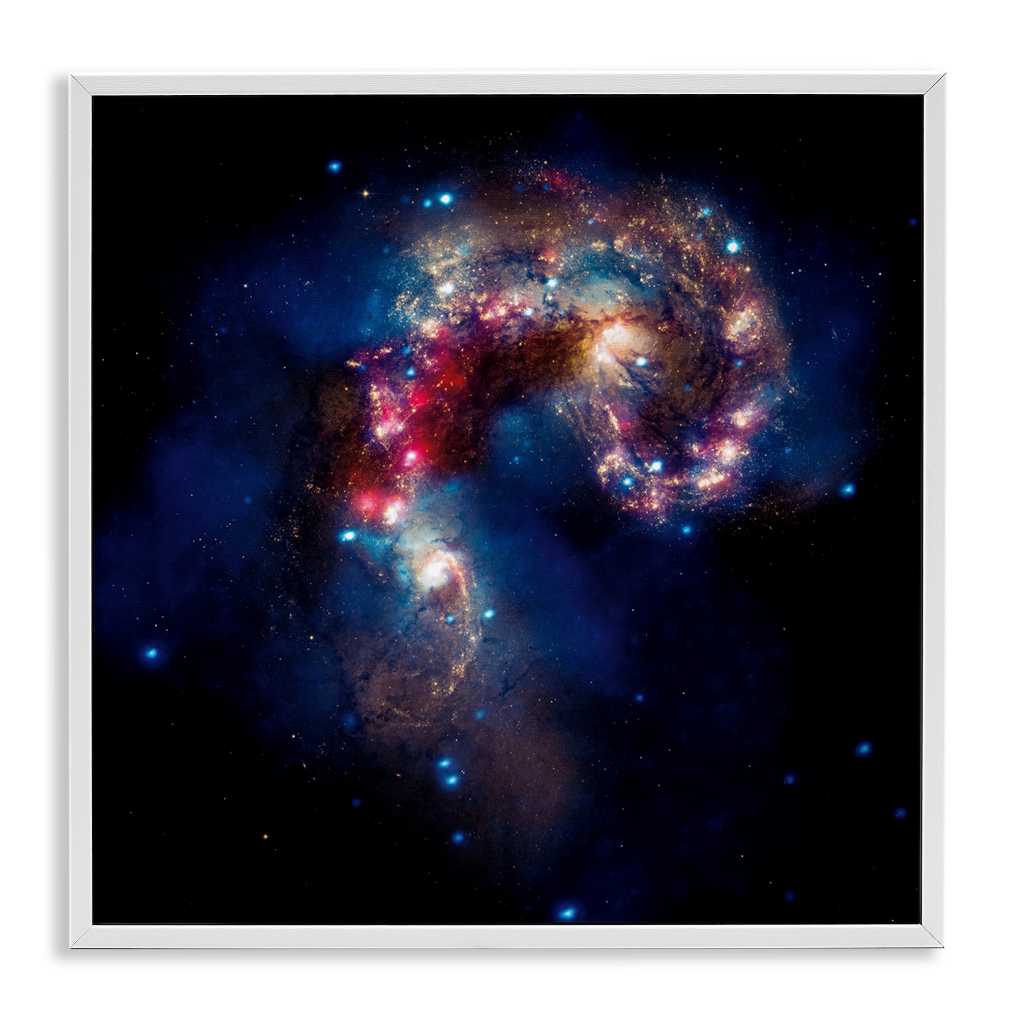 Stupell Industries Vivid Nebula Galaxy Astrology & Stars Photography White Framed Art Print Wall Art, 17 x 17