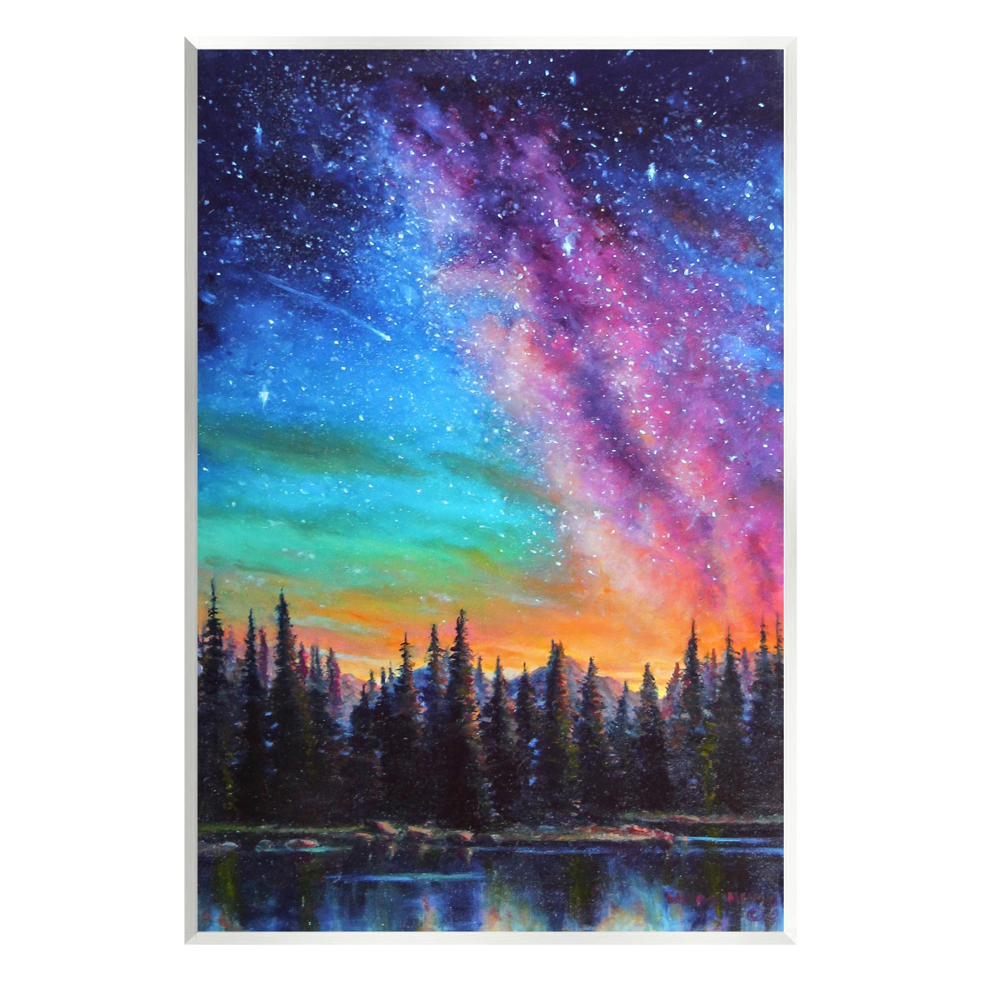 Stupell Industries Vivid Nebula Landscape Nature Painting Unframed Art Print Wall Art, 10 x 15