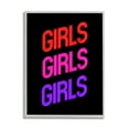 thumbnail image 1 of Stupell Industries Vivid Neon Girls Sign Inspirational Painting Gray Framed Art Print Wall Art, 11 x 14, 1 of 9