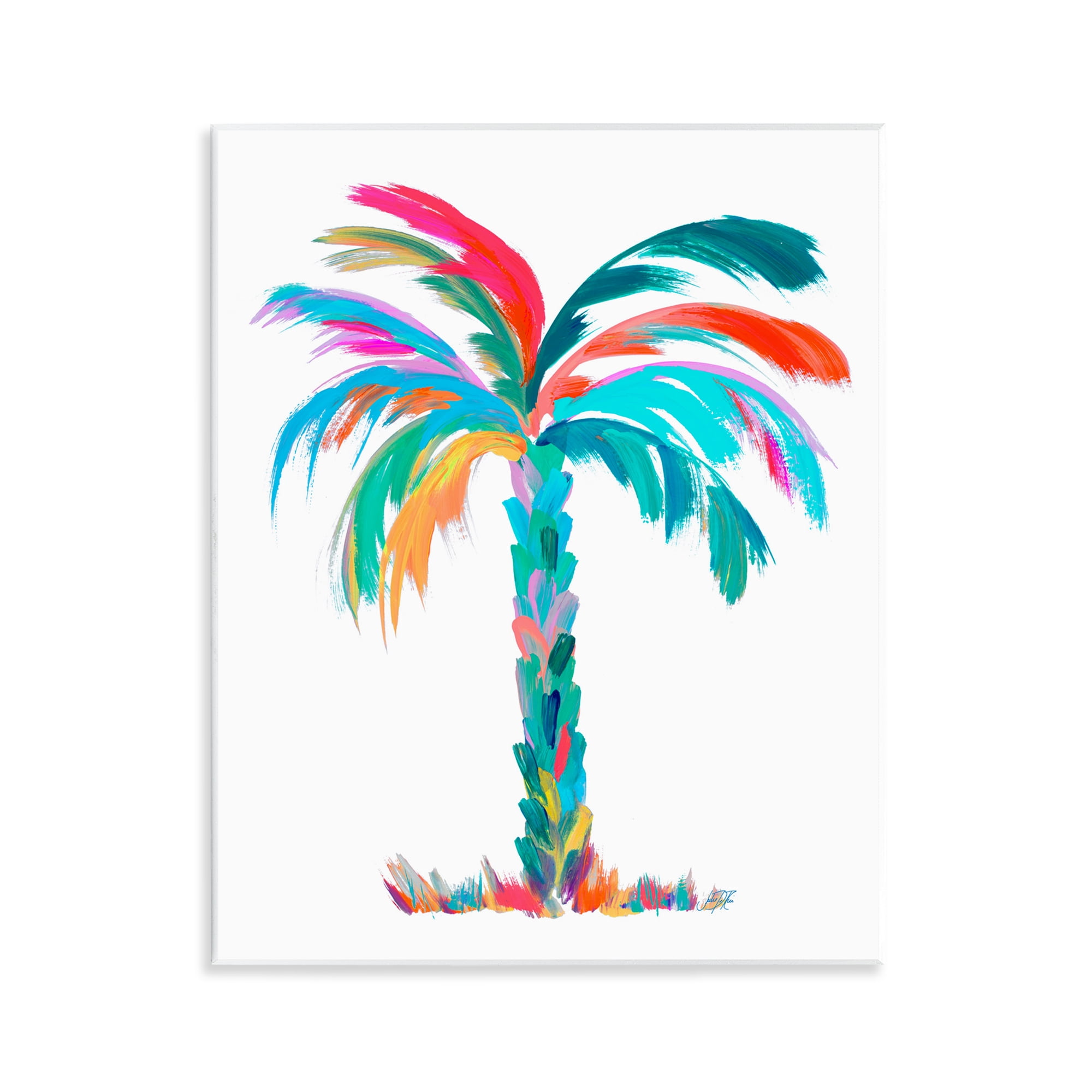 Stupell Industries Vivid Palm Tree Botanical & Floral Painting Unframed Art Print Wall Art, 11 x 14