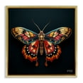 thumbnail image 1 of Stupell Industries Vivid Patterned Moth Animals & Insects Painting Gold Floater Framed Canvas Art Print Wall Art, 25 x 25, 1 of 10
