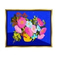 thumbnail image 1 of Stupell Industries Vivid Pink & Blue Bouquet Botanical & Floral Painting Gold Floater Framed Canvas Art Print Wall Art, 31 x 25, 1 of 9