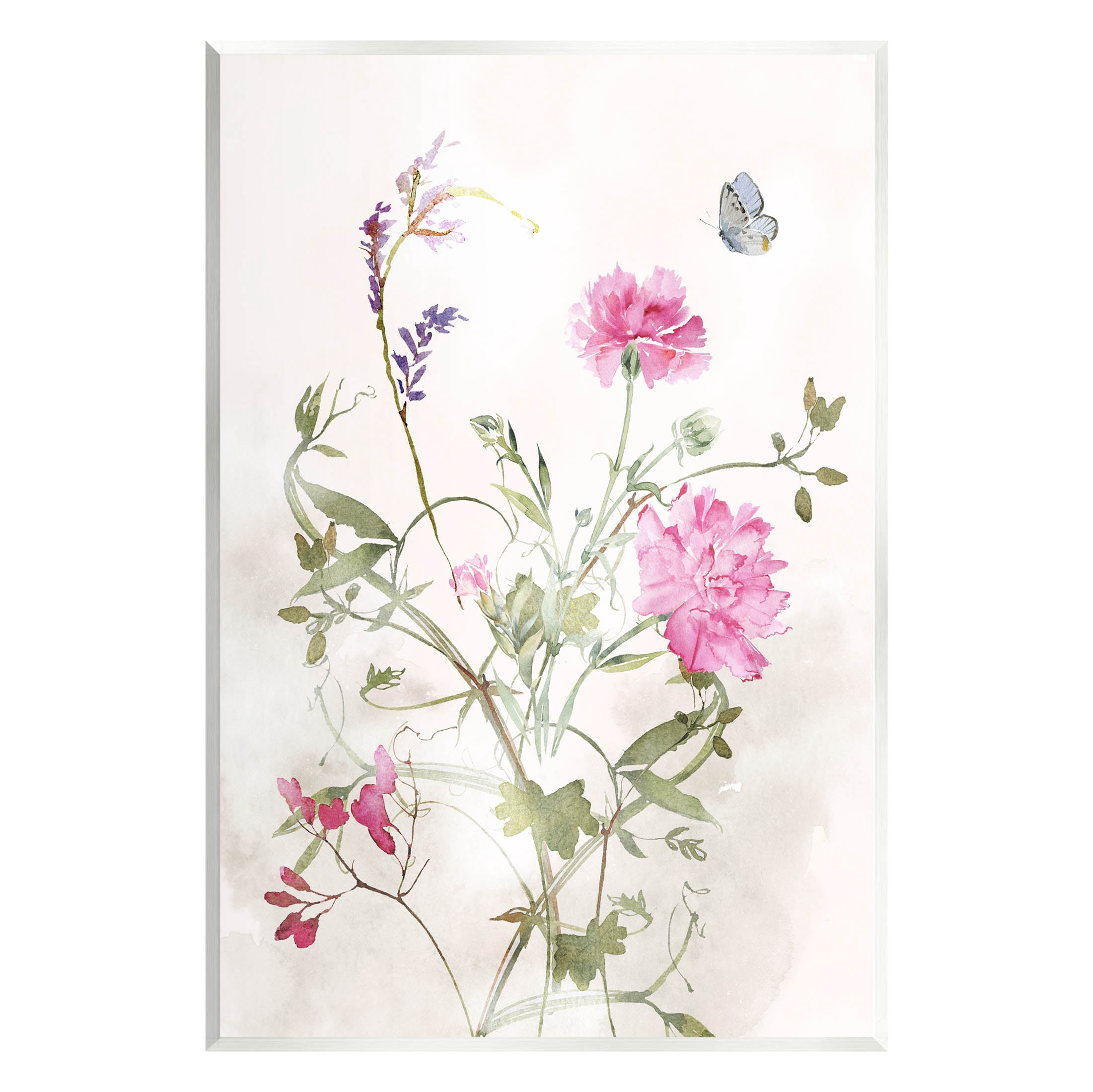 Stupell Industries Vivid Pink Carnation Blooms Graphic Art Unframed Art Print Wall Art, Design by Nina Blue