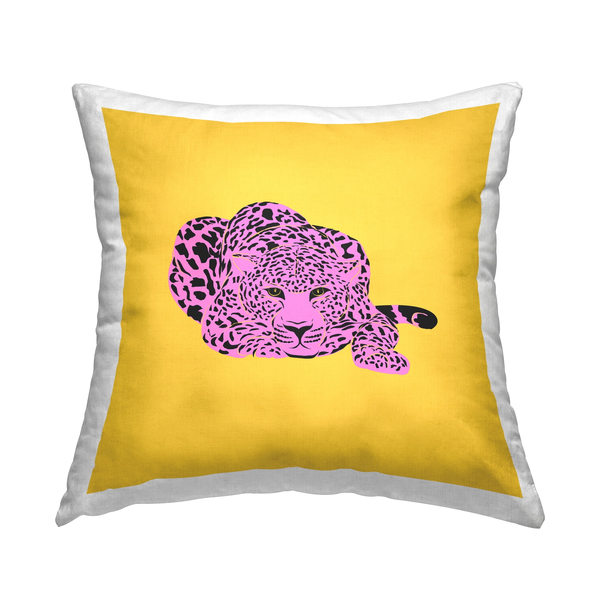 Stupell Industries Vivid Pop Style Cheetah Decorative Printed Throw Pillow, 18 x 18
