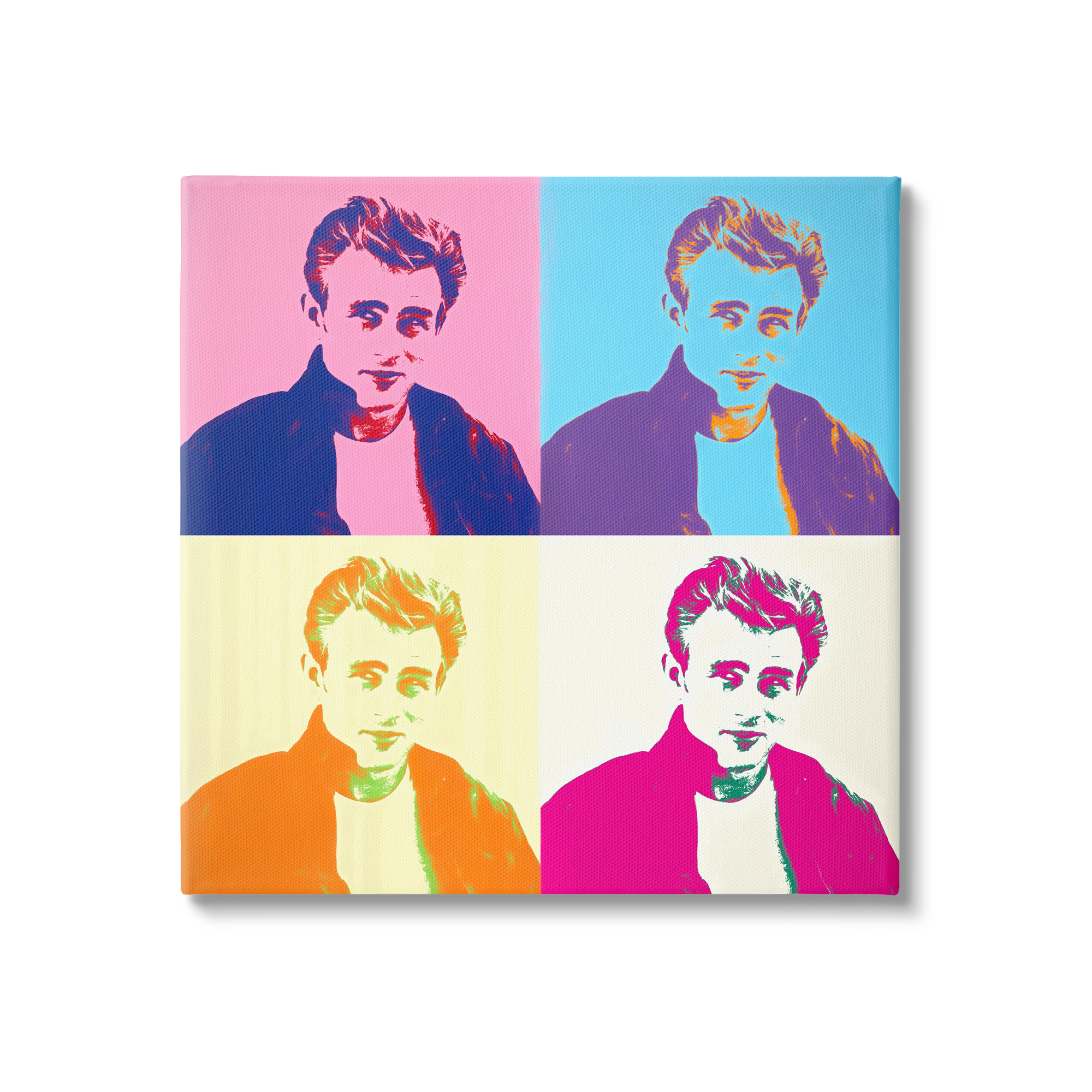 Stupell Industries Vivid Pop Style Portrait Squares Person Man Canvas Wall Art, 36 x 36, Design by AbcArtAttack
