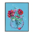 thumbnail image 1 of Stupell Industries Vivid Poppies in Clear Vase Black Framed Giclee Art design by Susan Lugar, 14 x 11, 1 of 8