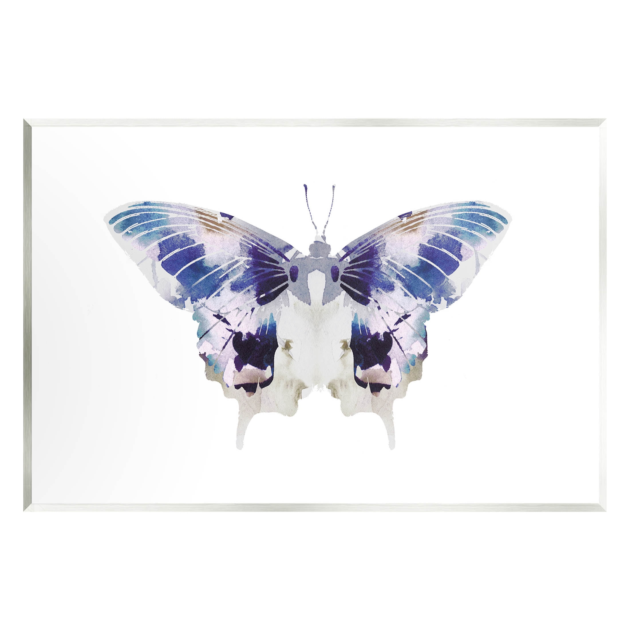 Stupell Industries Vivid Purple Butterfly Insect Graphic Art Unframed Art Print Wall Art, Design by Leah Straatsma