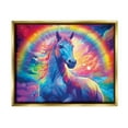 thumbnail image 1 of Stupell Industries Vivid Rainbow Horse Animals & Insects Painting Gold Floater Framed Canvas Art Print Wall Art, 21 x 17, 1 of 10
