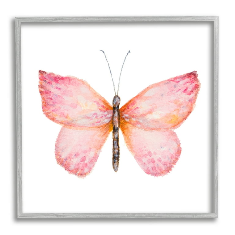 Free Shipping! Stupell Industries Vivid Red Butterfly