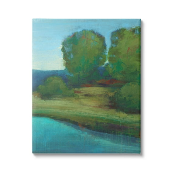 Stupell Industries Vivid River Forest Scenery Painting Gallery Wrapped Canvas Print Wall Art, Design by Stacy D'Aguiar