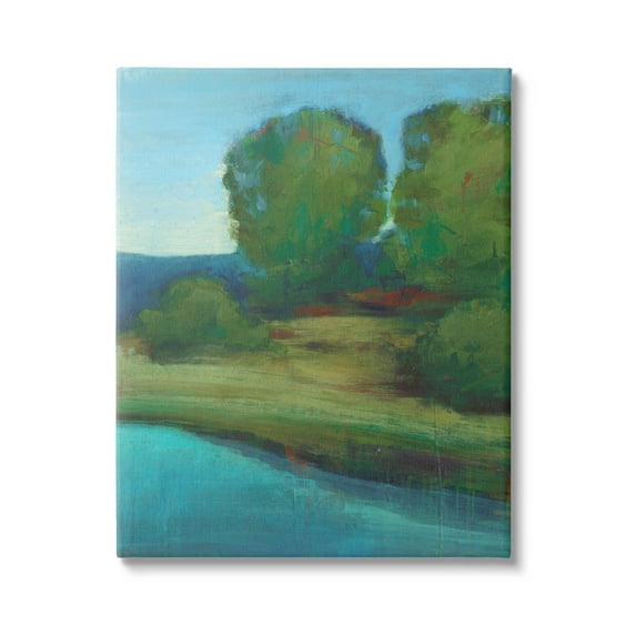 Stupell Industries Vivid River Forest Scenery Painting Gallery Wrapped Canvas Print Wall Art, Design by Stacy D'Aguiar