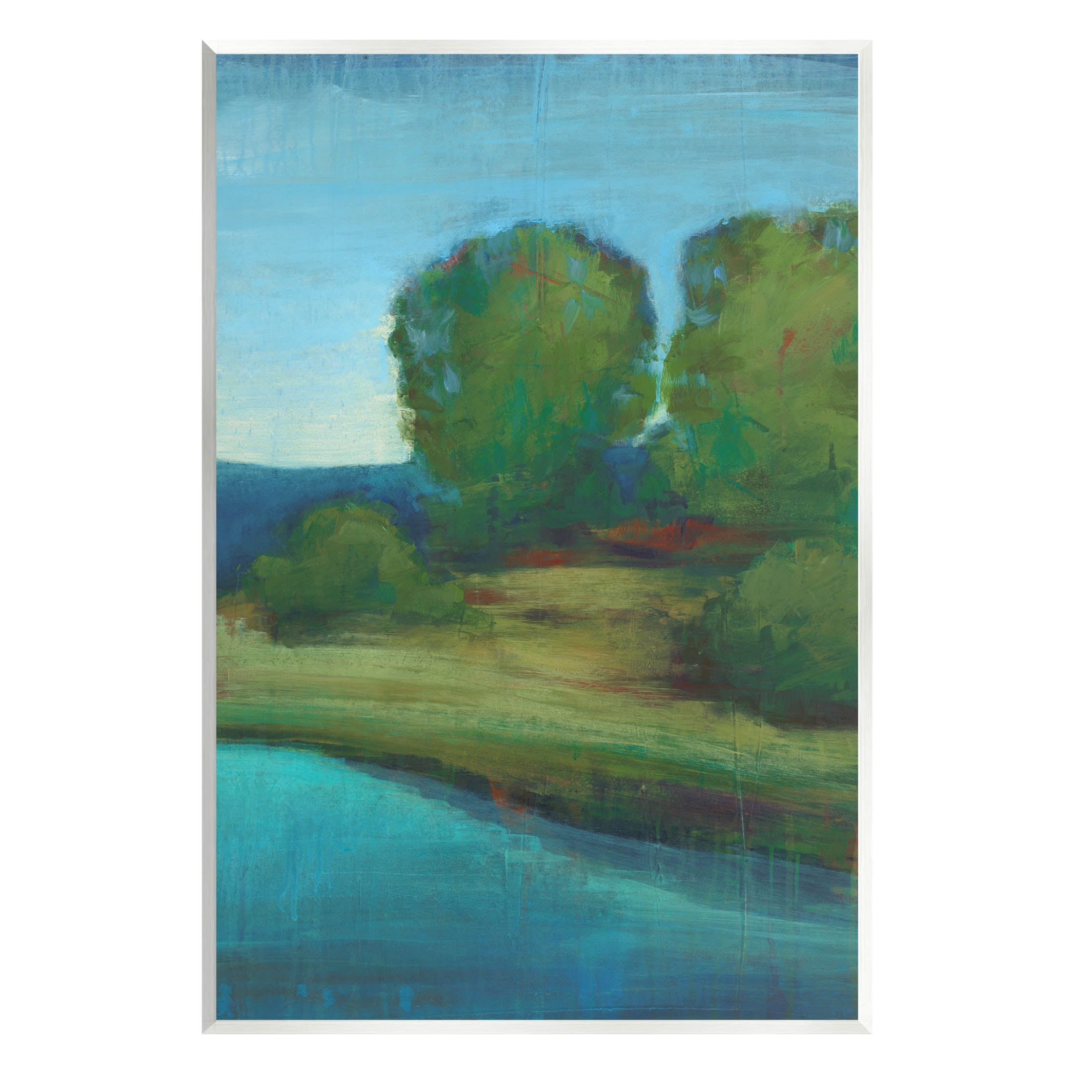 Stupell Industries Vivid River Forest Scenery Painting Unframed Art Print Wall Art, Design by Stacy D'Aguiar