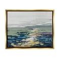 thumbnail image 1 of Stupell Industries Vivid Sea Water Ocean Surface Ripples Collage Painting Metallic Gold Floating Framed Canvas Print Wall Art, Design by Stacy Gresell, 1 of 6