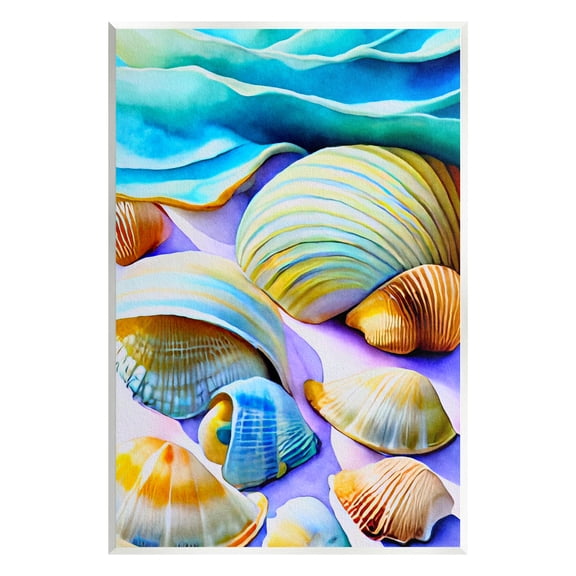 Stupell Industries Vivid Shells Abstraction Nature Painting Unframed Art Print Wall Art, 10 x 15