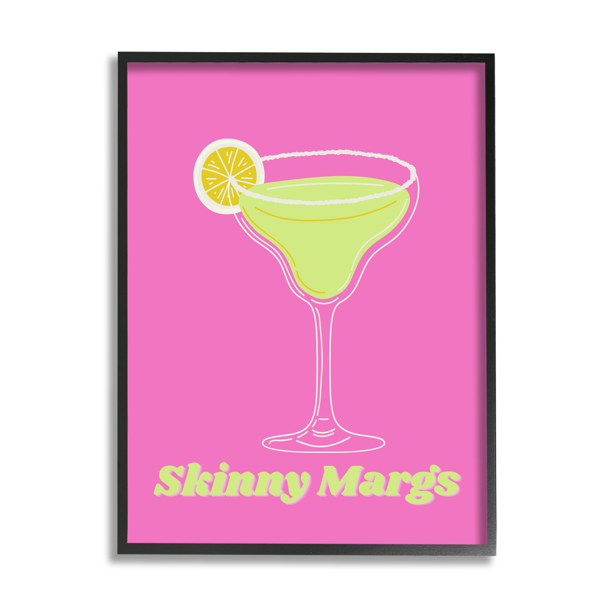 Stupell Industries Vivid Skinny Margs Food & Beverage Painting Black Framed Art Print Wall Art, 16 x 20