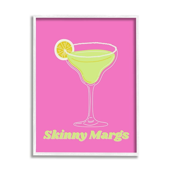 Stupell Industries Vivid Skinny Margs Food & Beverage Painting White Framed Art Print Wall Art, 16 x 20