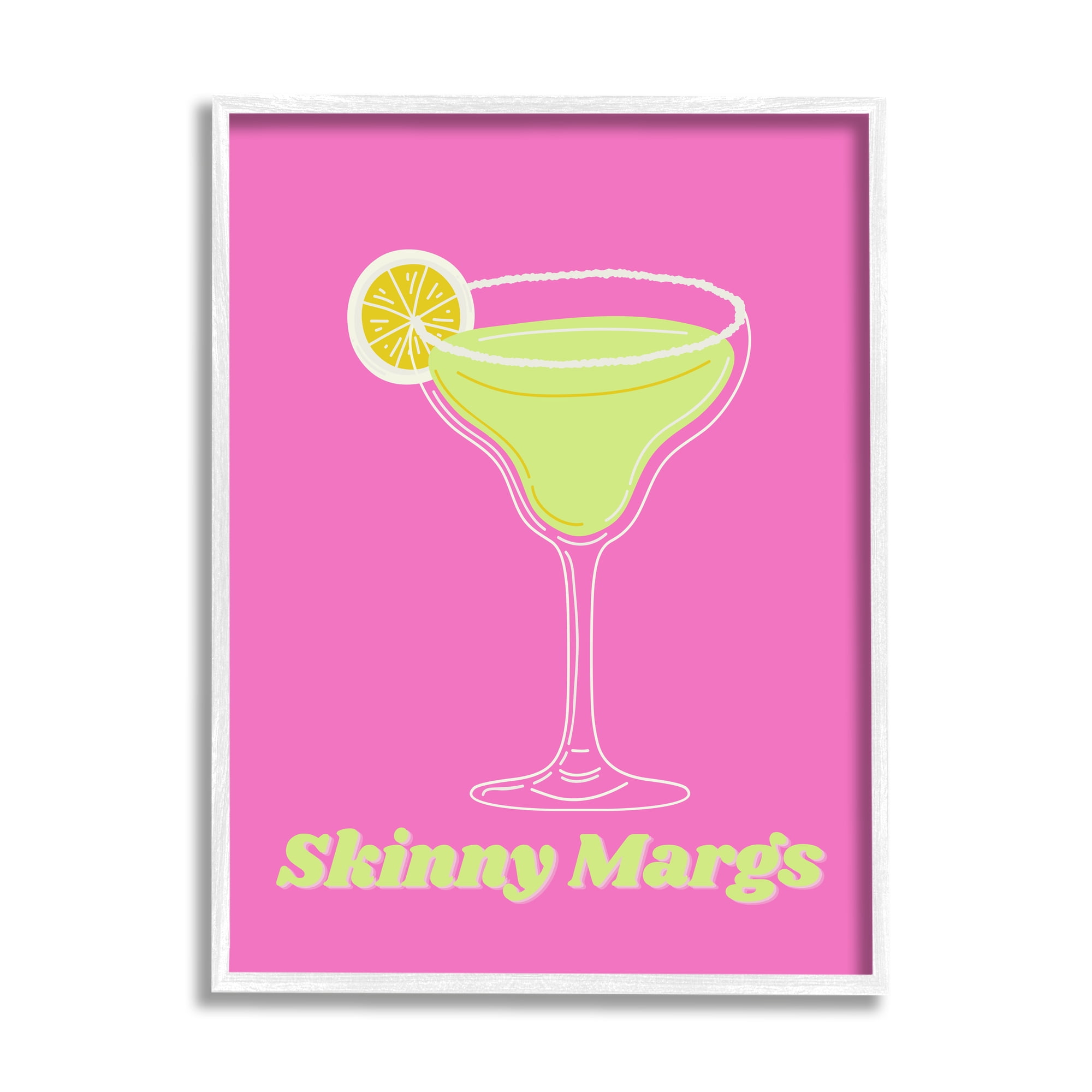 Stupell Industries Vivid Skinny Margs Food & Beverage Painting White Framed Art Print Wall Art, 24 x 30