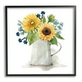 thumbnail image 1 of Stupell Industries Vivid Summer Blooms Rustic Country Jug Vase Graphic Art Black Framed Art Print Wall Art, Design by Livi Finn, 1 of 5