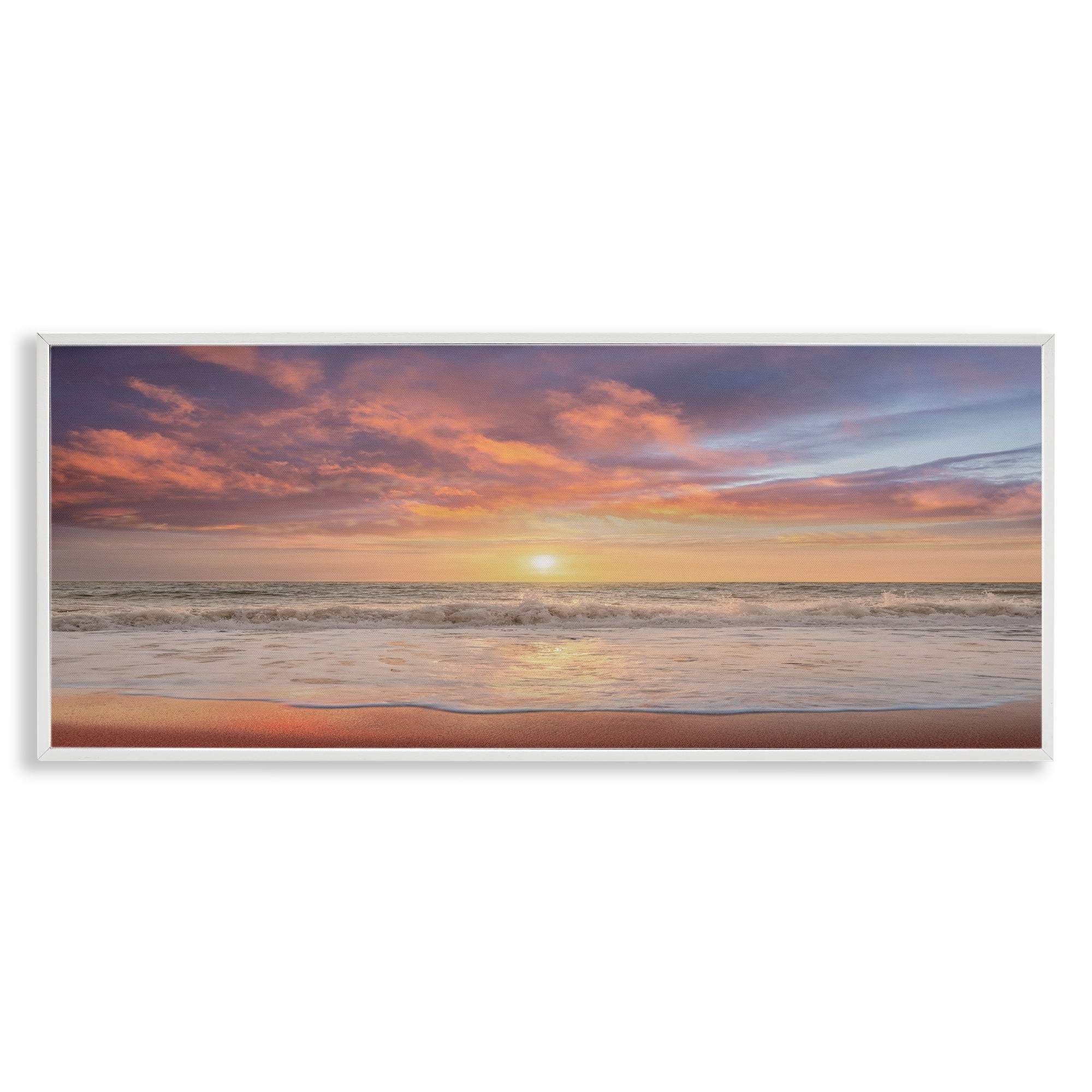 Stupell Industries Vivid Sunset Panorama White Framed Giclee Art, design by Mike Caliascibetta