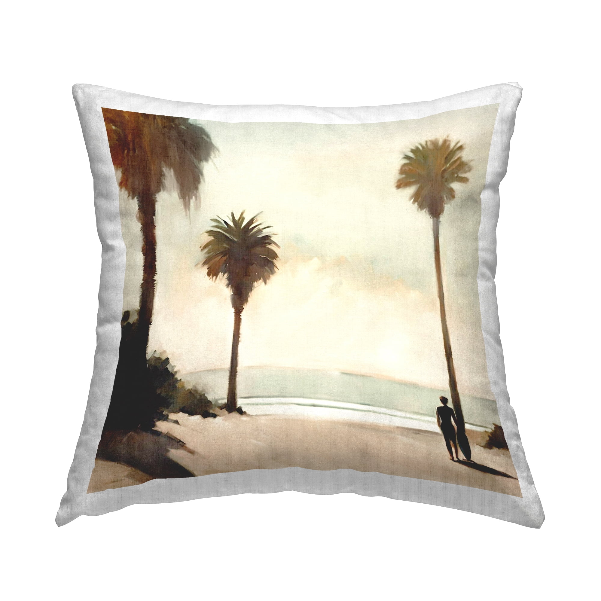 Stupell Industries Vivid Tropical Sunset Decorative Printed Throw Pillow Design by Noah Bay.