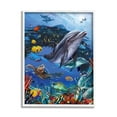 thumbnail image 1 of Stupell Industries Vivid Underwater Sea Life Coastal Painting White Framed Art Print Wall Art, 1 of 5