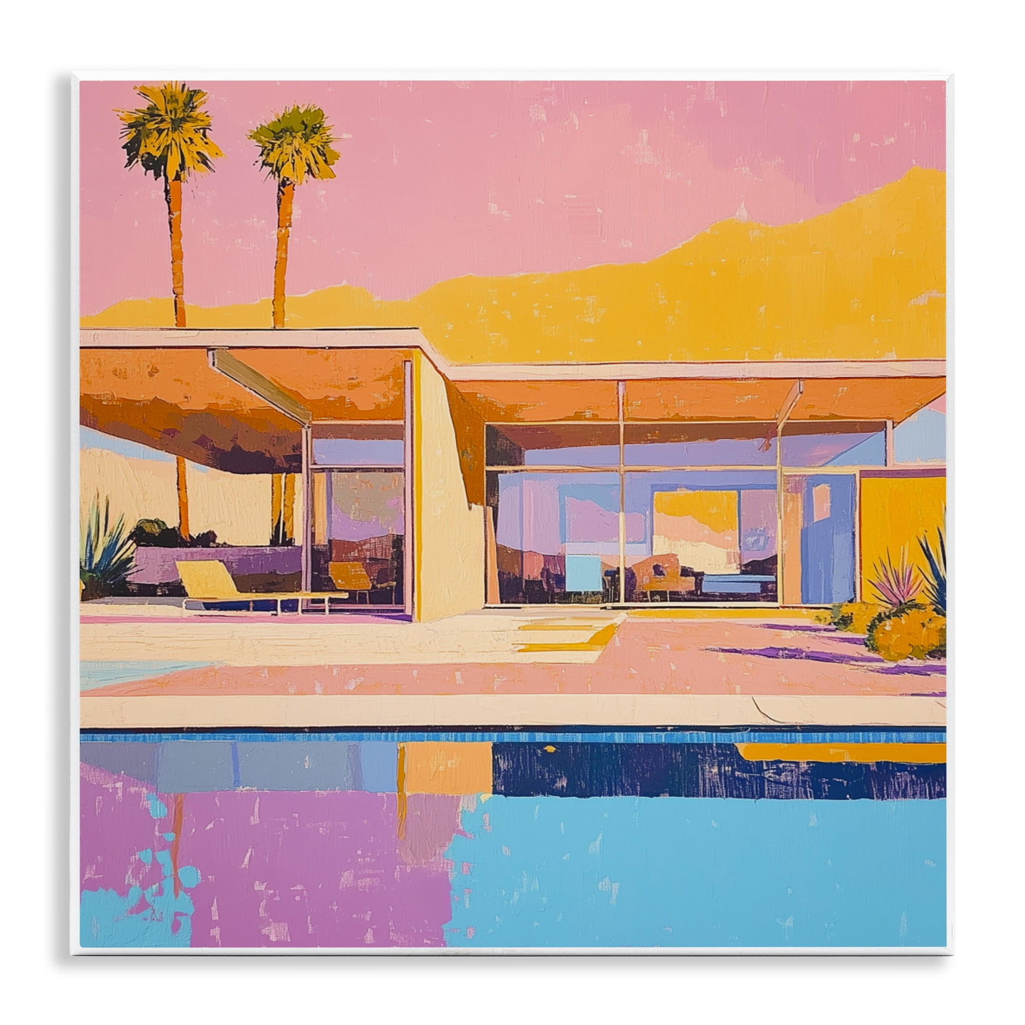 Stupell Industries Vivid Villa at Sunset Wall Plaque Art, design by Walker Noble