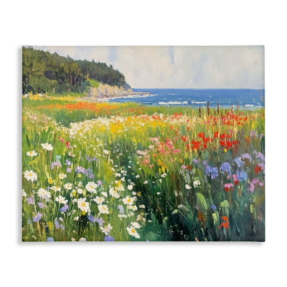 Stupell Industries Vivid Wildflower Beach Canvas Wall Art design by Petal Prints Design, 24 x 30