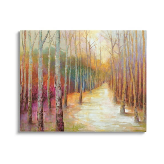 Stupell Industries Vivid Woodland Birch Clearing Painting Gallery Wrapped Canvas Print Wall Art, Design by Cloverfield & Co.