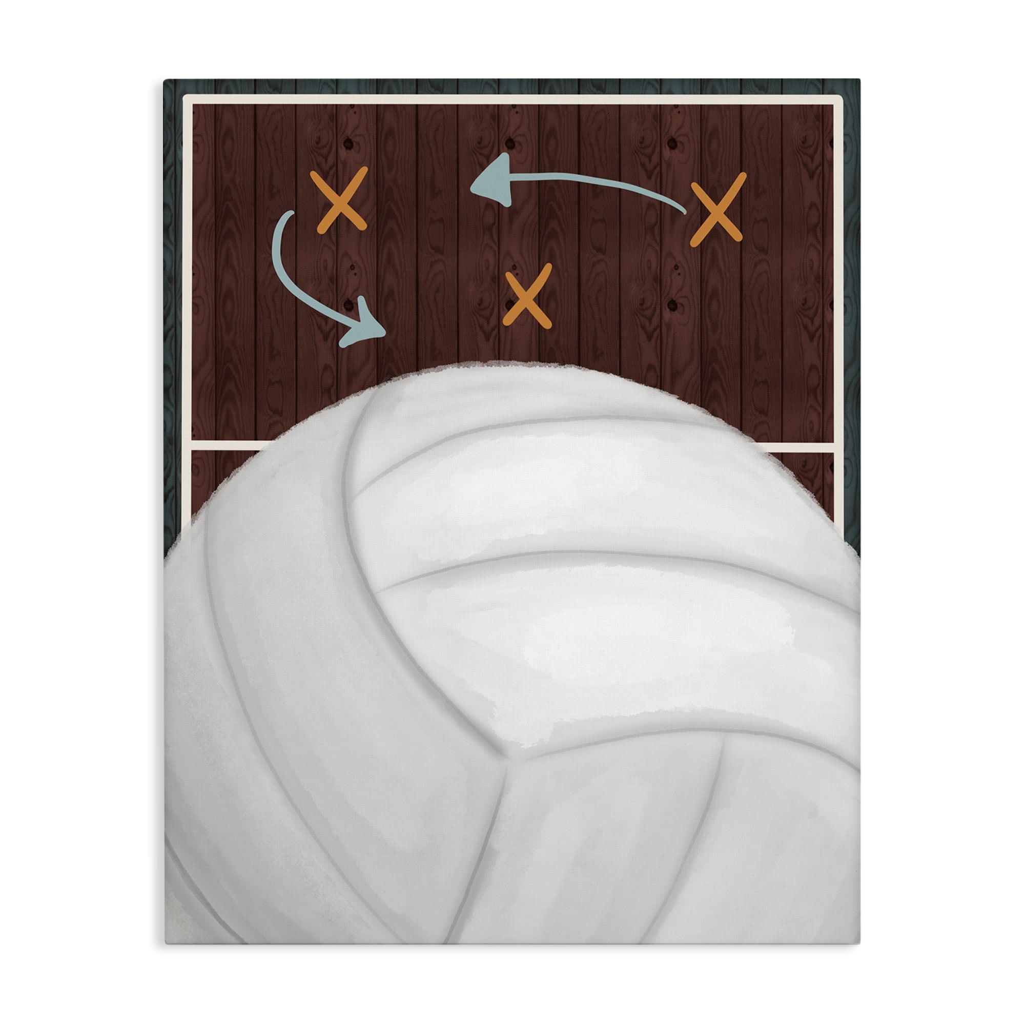 Stupell Industries Volleyball Court Tactics Canvas Wall Art, design by Jennifer Stith