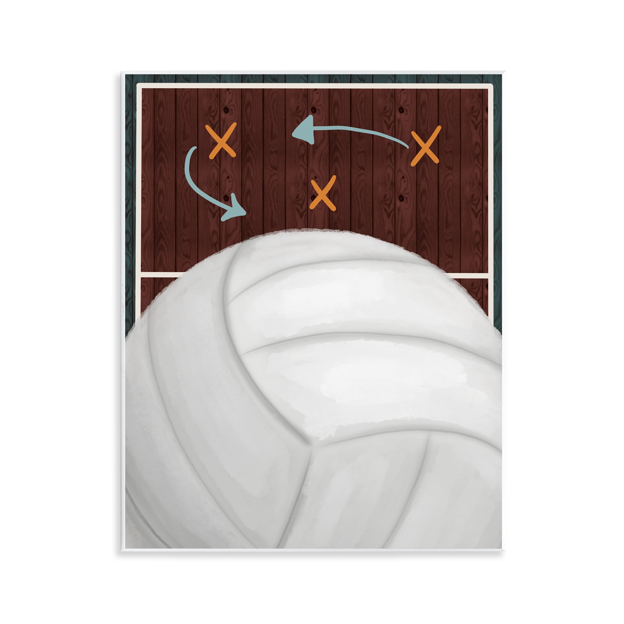 Stupell Industries Volleyball Court Tactics Wall Plaque Art, design by Jennifer Stith