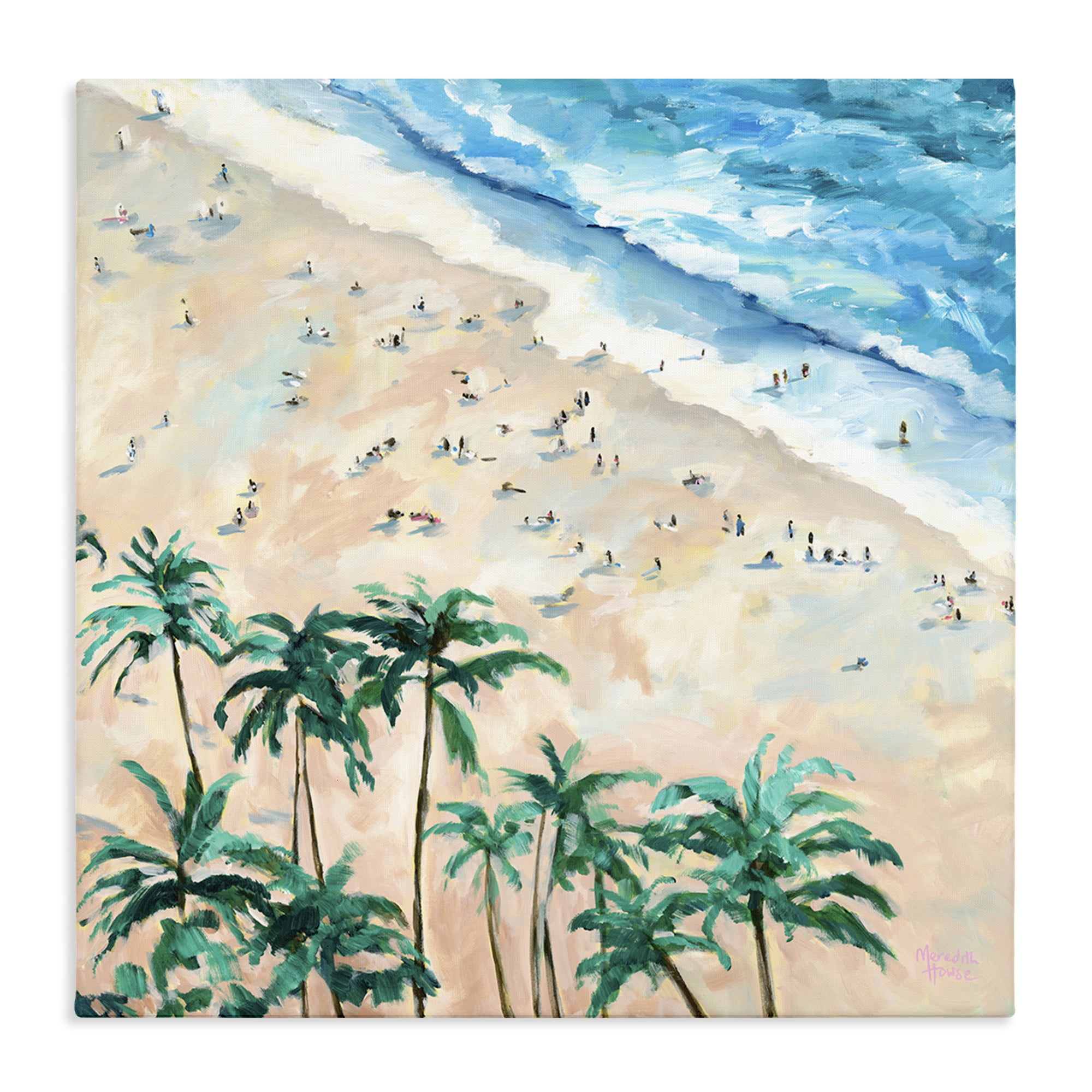 Stupell Industries Waikiki Beach Overview Canvas Wall Art, design by Meredith Howse