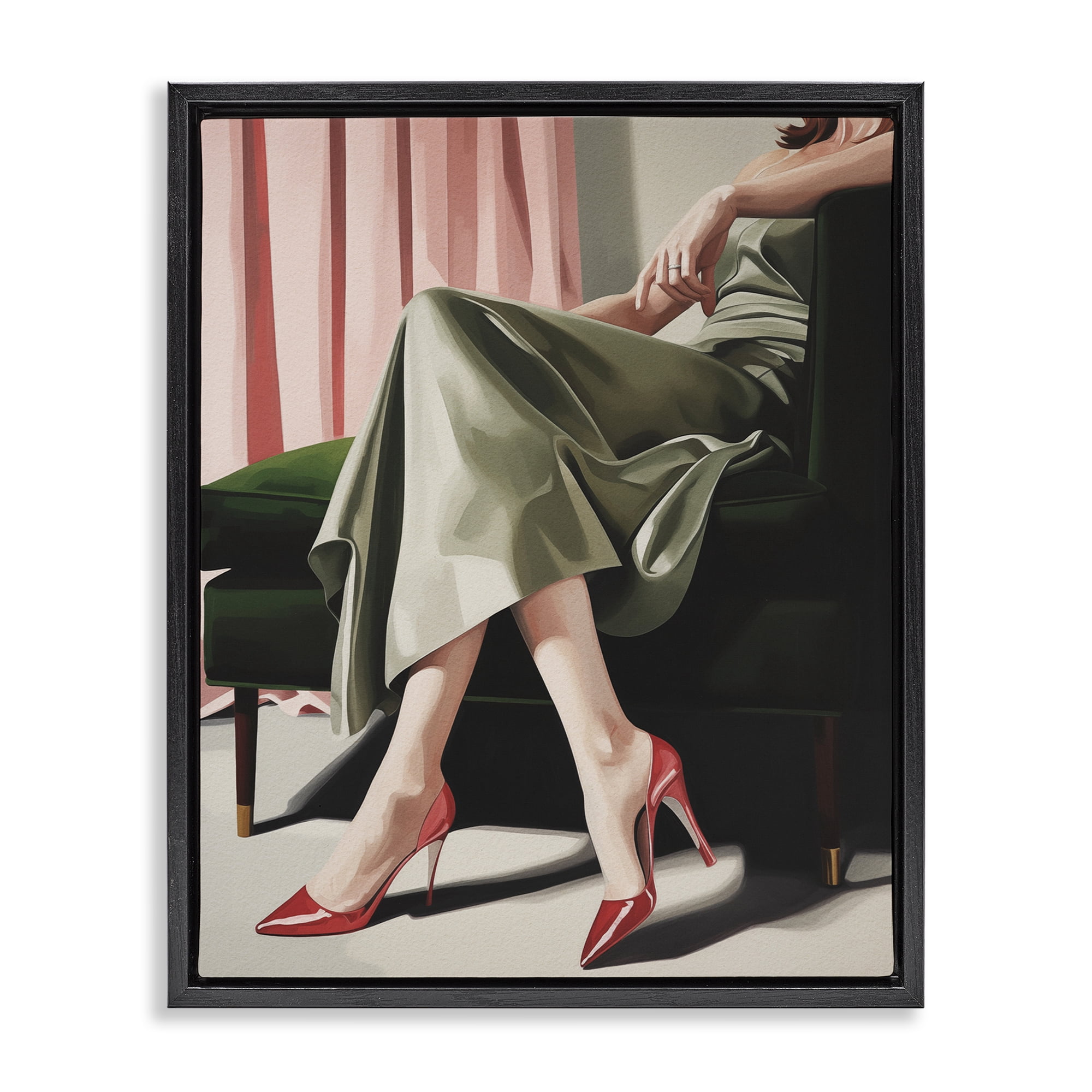 Stupell Industries Waiting For The Guests Black Framed Floater Canvas Wall Art, design by Andreas Magnusson