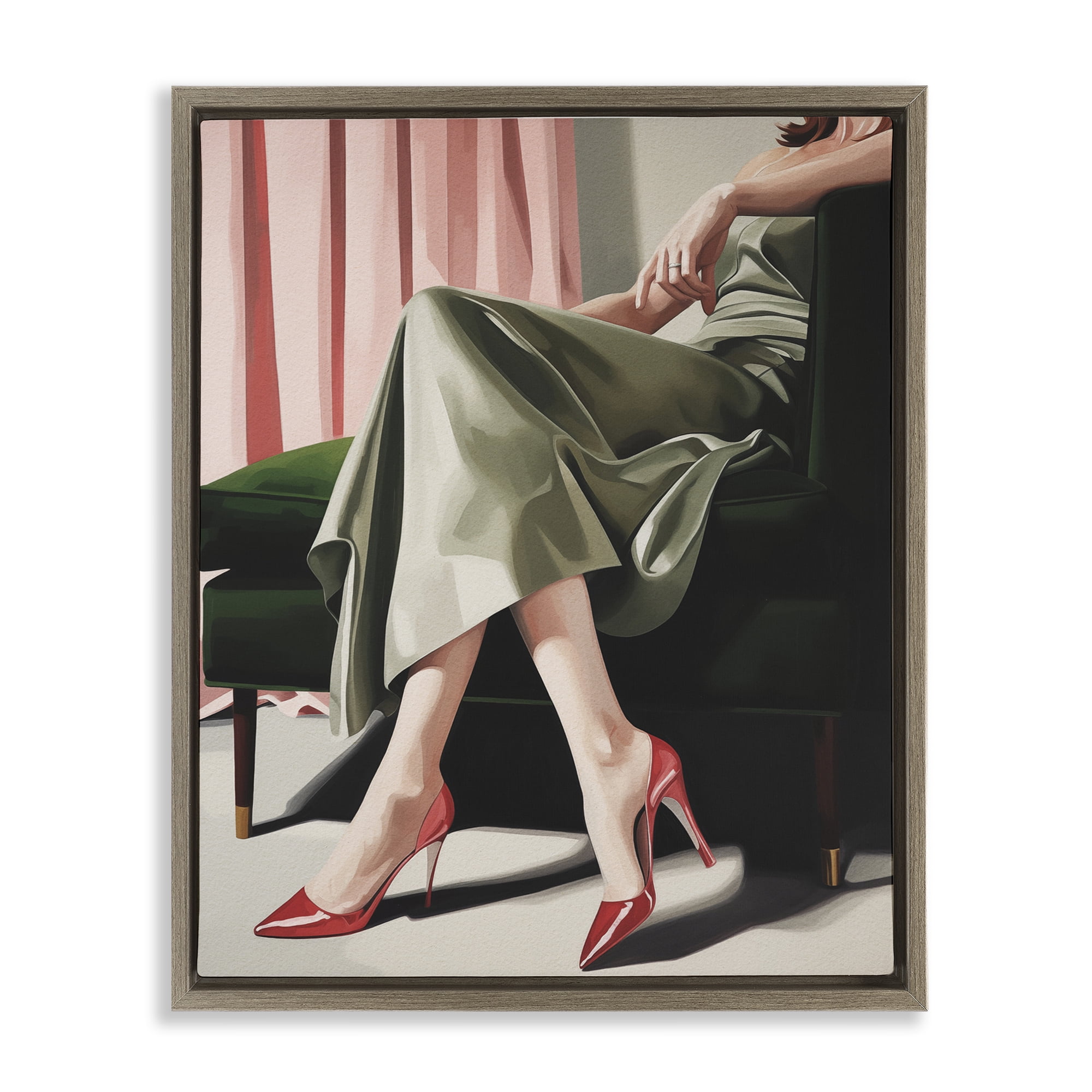 Stupell Industries Waiting For The Guests Brown Framed Floater Canvas Wall Art, design by Andreas Magnusson