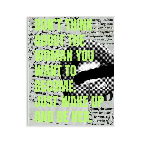 Stupell Industries Wake Up & Be Her Inspiring People Painting Unframed Art Print Wall Art, 11 x 14